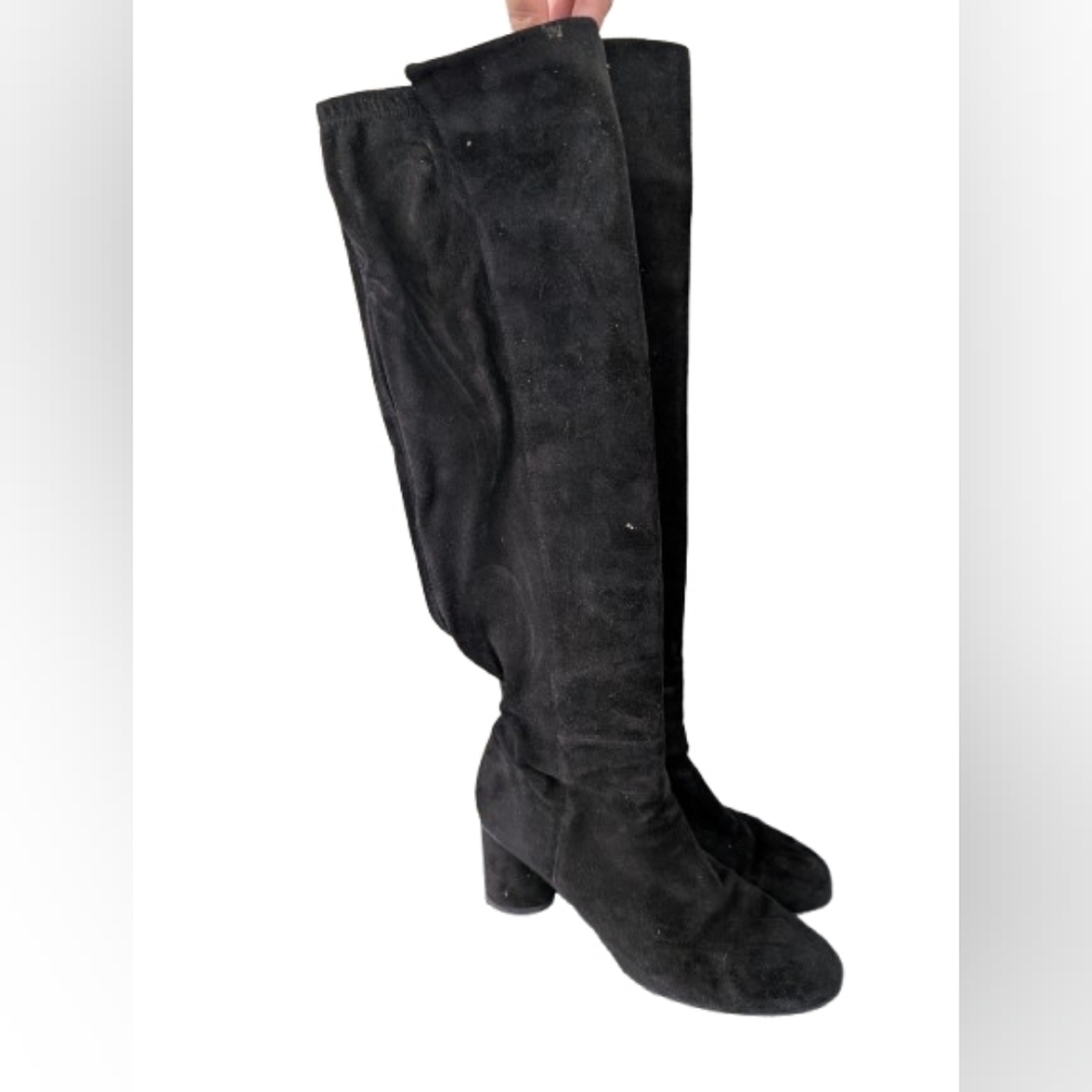 Stuart Weitzman Shoes Eloise Tall Black Riding Boots Pull On
